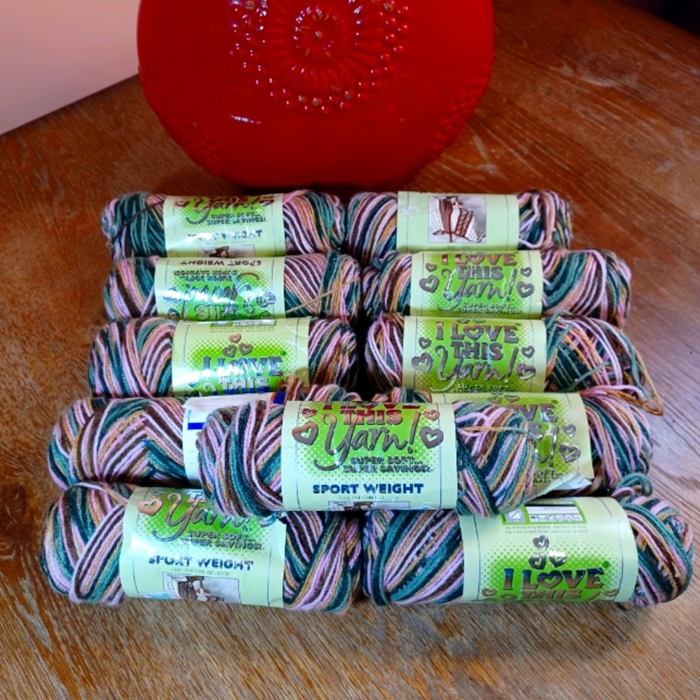 NWT 11 skeins of Sport weight yarn by I love this yarn